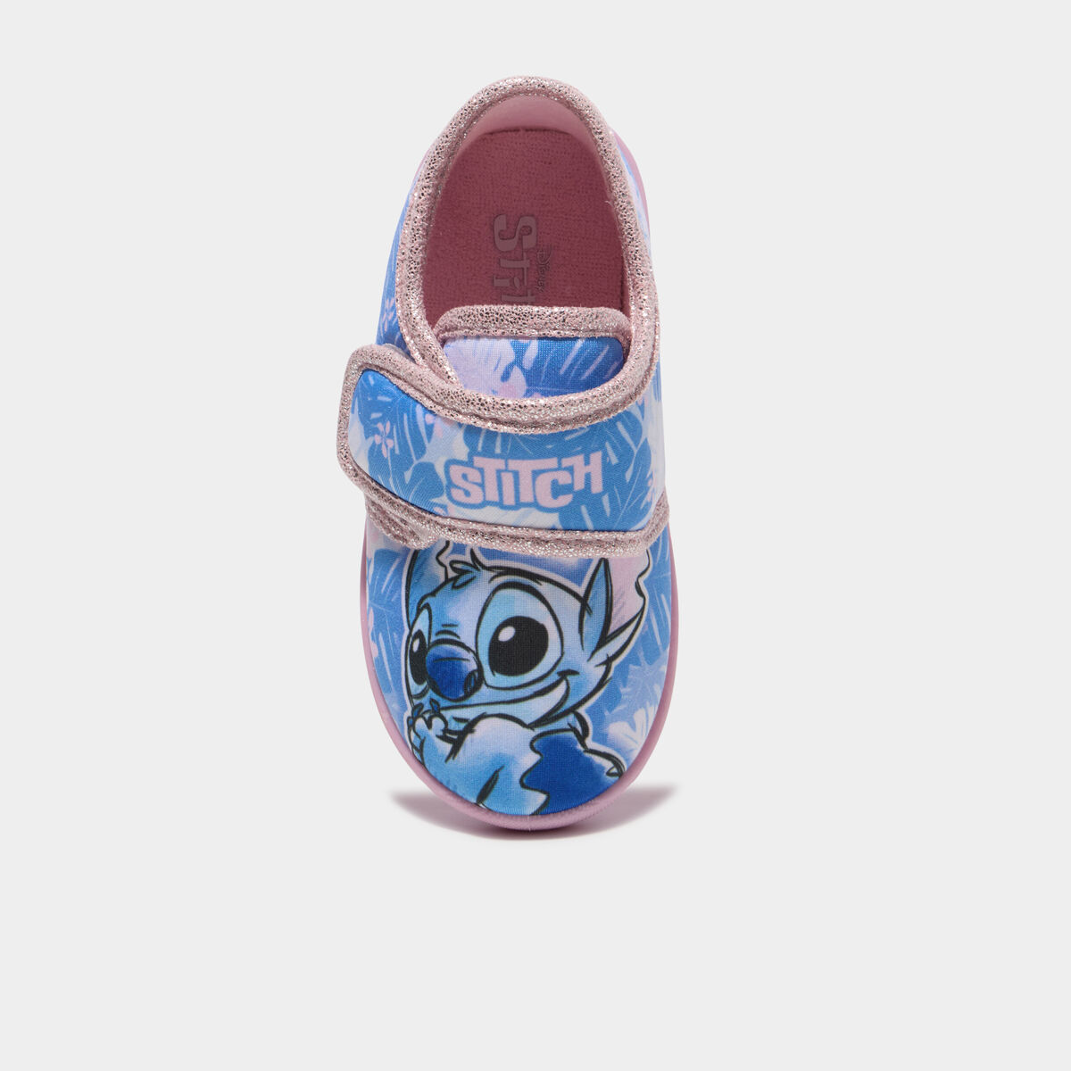 Chaussons &agrave; scratchs Stitch bleu fille