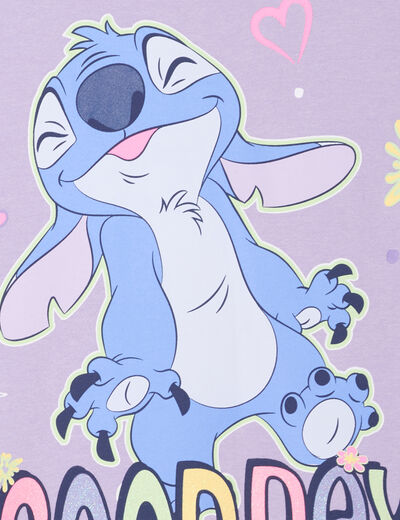 Sweat à capuche hoodie Stitch parme fille