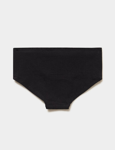 Lot 5 shortys coton majoritaire noir fille