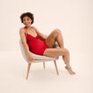 Ensemble pyjama short dentelle 2 pi&egrave;ces rouge femme