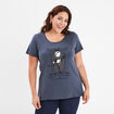 T-shirt coton Étrange Noël de Mr Jack gris femme grande taille