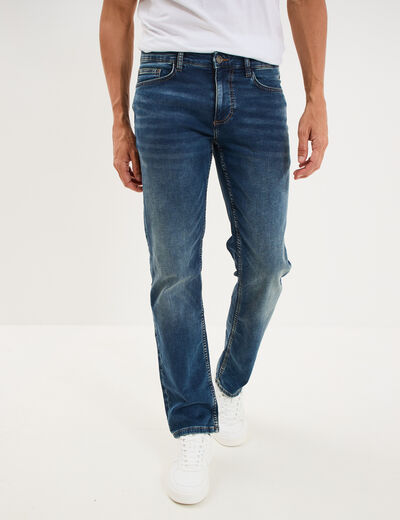Jean stretch coupe regular denim dirty homme