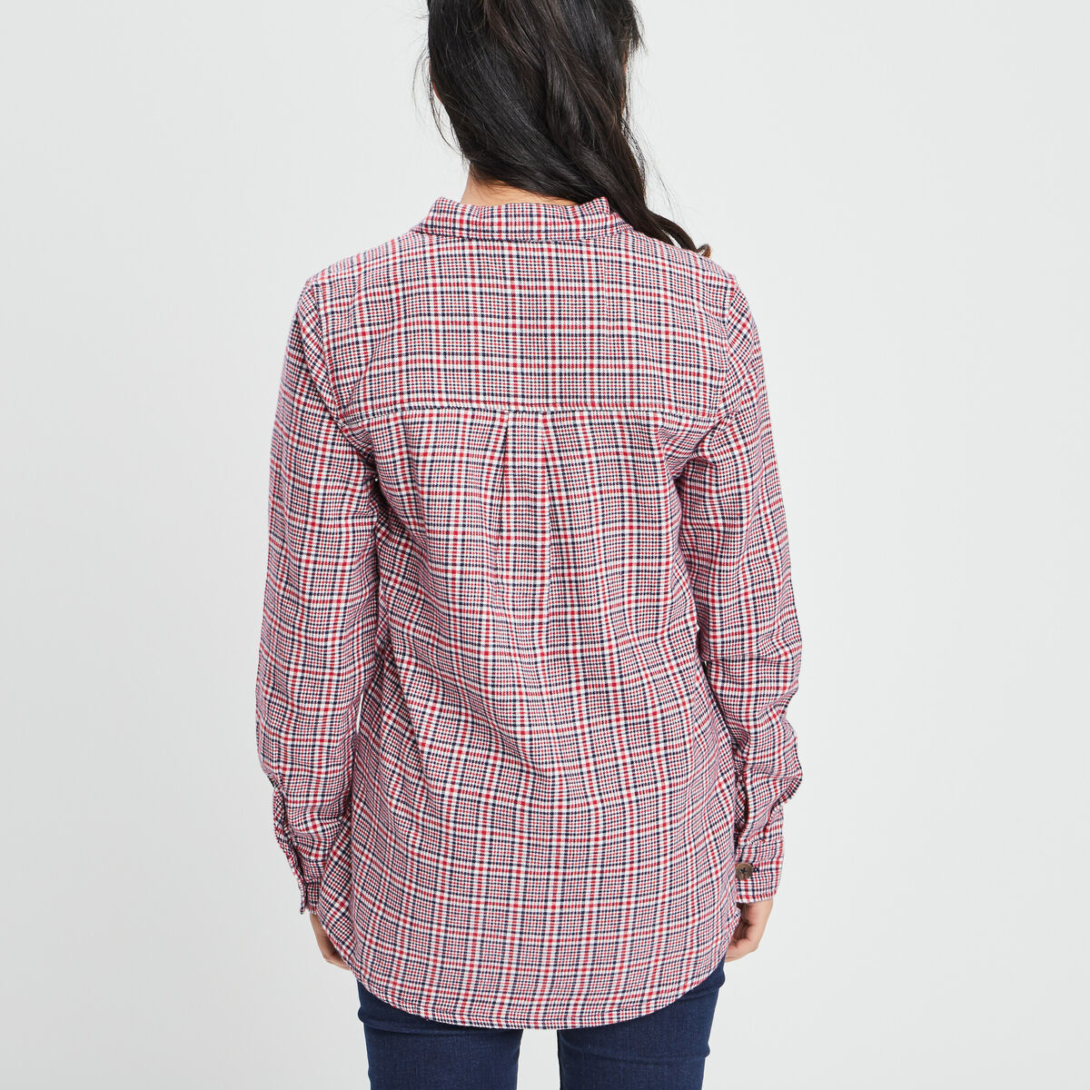 Chemise manches longues Creeks rouge femme
