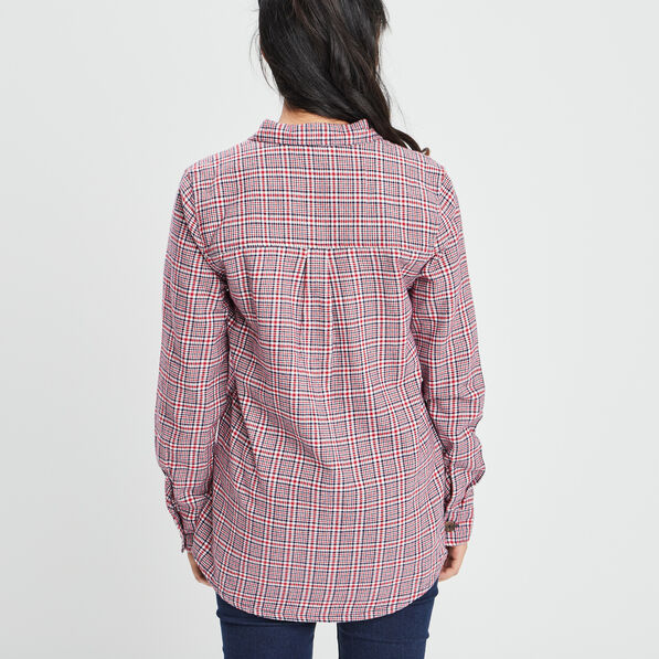 Chemise manches longues Creeks rouge femme