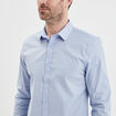 Chemise stretch manches longues bleu ciel homme