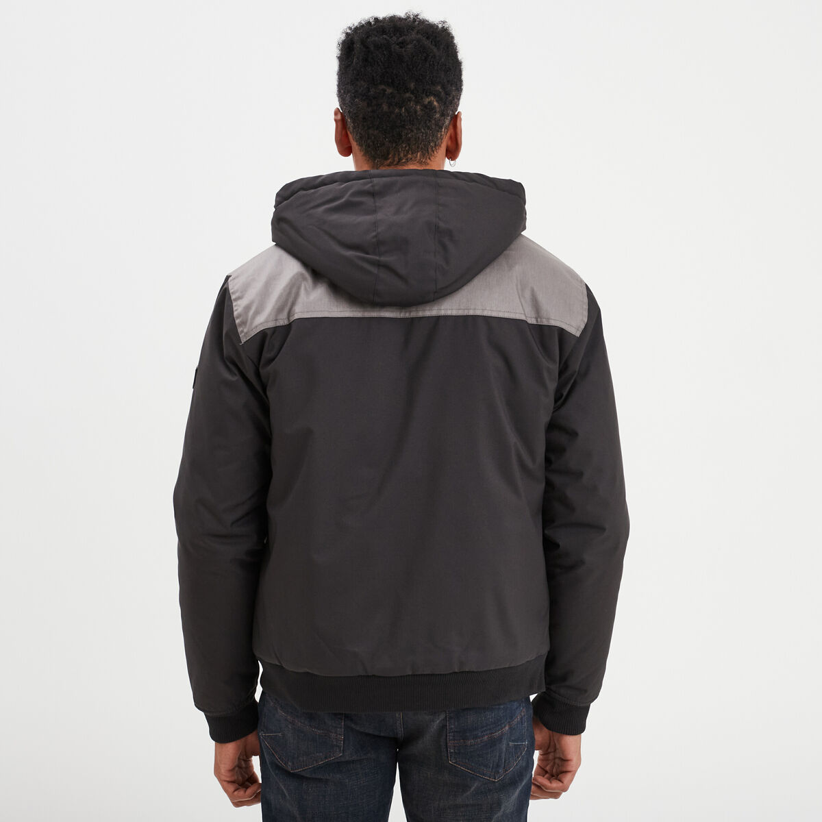 Blouson déperlant zippé capuche Liberto noir homme