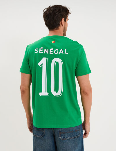 T-shirt maillot de football S&eacute;n&eacute;gal vert menthe mixte