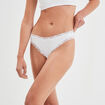 Culotte sans couture effet côtelé blanc femme