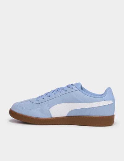 Baskets &agrave; lacets effet su&eacute;dine Puma bleu pastel femme