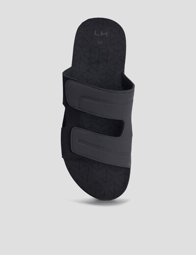 Mules à scratchs gris homme