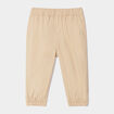Jeans jogger coton bas élastiqué marron clair bébé garçon