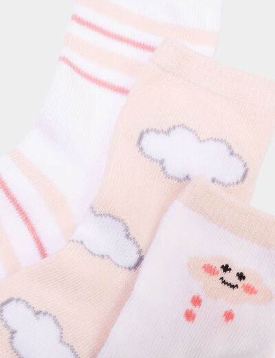 Lot de 5 paires chaussettes rose bébé fille