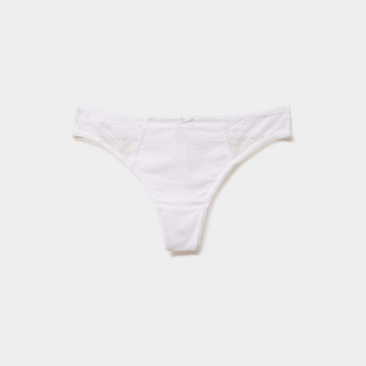 String coton majoritaire blanc femme