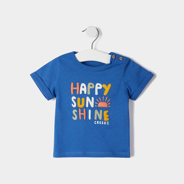 t shirt manches courtes creeks bleu lavande bebeg T-shirt manches courtes Creeks bleu lavande bébé garçon