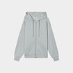 Sweat zippé à capuche vert pastel femme