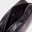 Sac bandouli&egrave;re matelass&eacute; noir femme