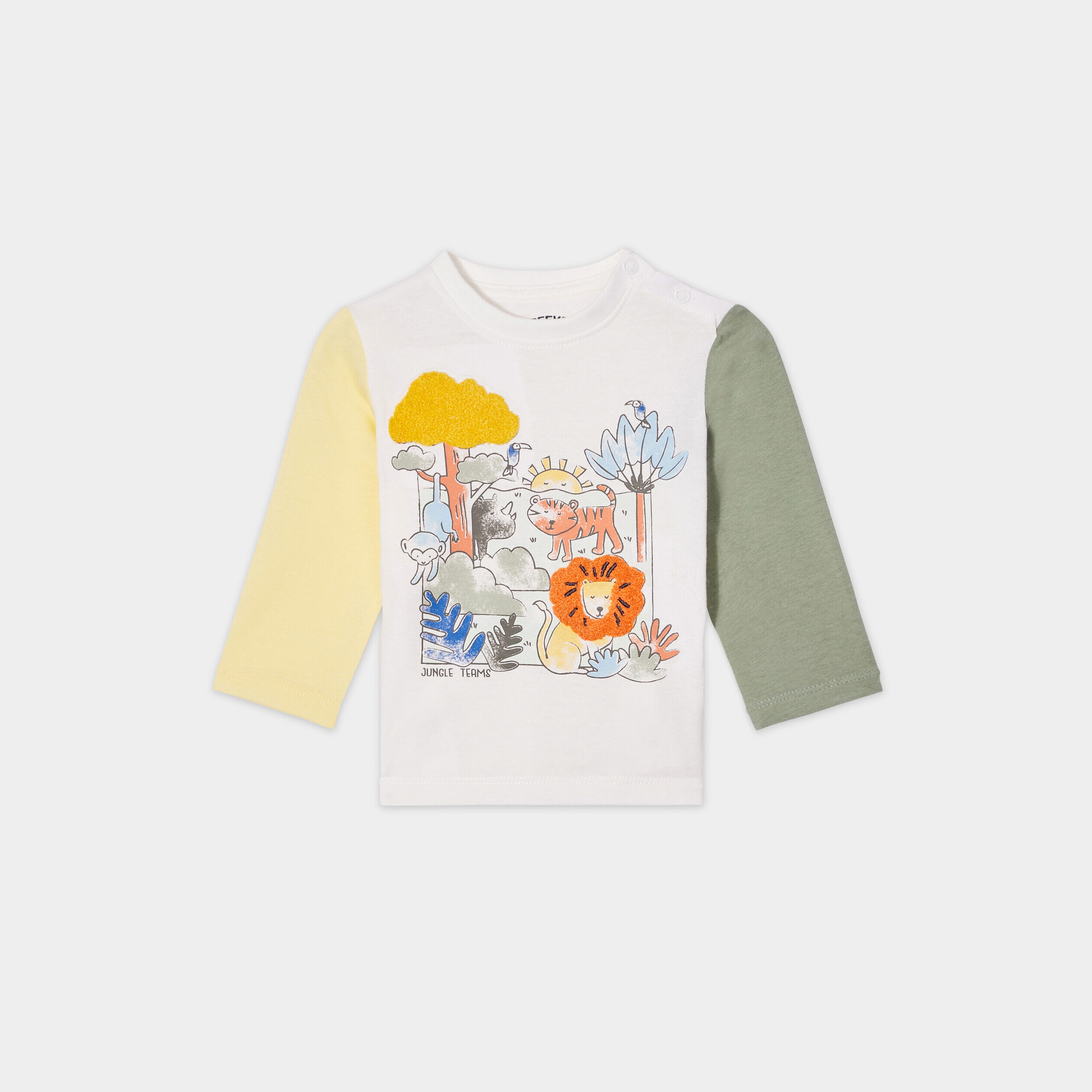 T-shirt manches longues coton Creeks blanc bébé garçon CREEKS