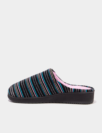 Chaussons mules lavables Isotoner vert turquoise femme