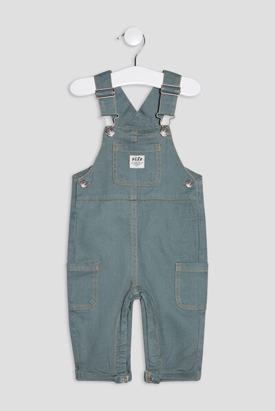 Salopette Creeks vert kaki bébé garçon