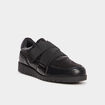 Tennis basses pied large Confortissimo noir femme