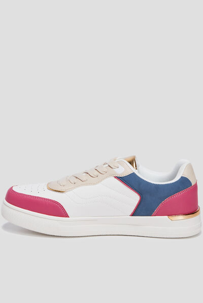 Tennis à lacets multicolore femme