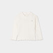 T-shirt col montant coton blanc bébé fille
