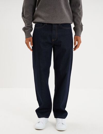 Jean relaxed 5 poches coton denim brut homme