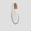 Tennis en toile &agrave; lacets blanc homme