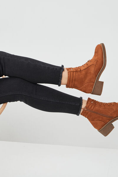 Bottines à talons marron femme