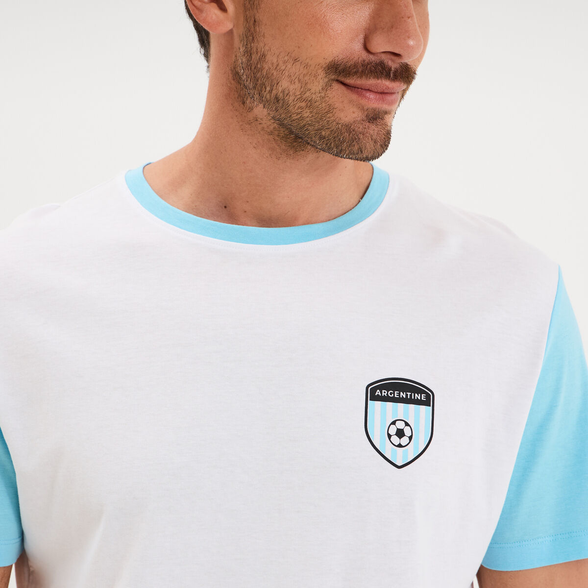T-shirt maillot de football Argentine blanc mixte