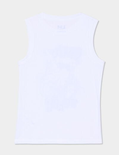 Ensemble débardeur et short coton blanc garçon