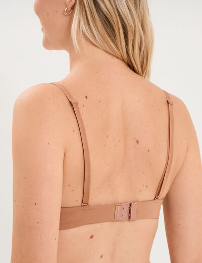 Soutien-gorge triangle bretelles fines vieux rose femme