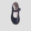 Babies en cuir bleu marine fille