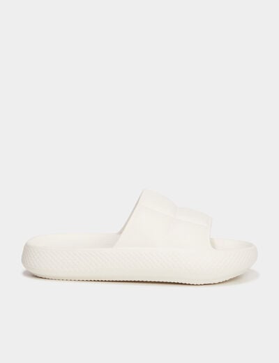 Claquettes matelassées Wamea Beach blanc femme