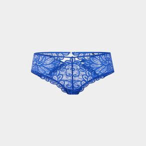 Shorty en dentelle bleu electrique femme