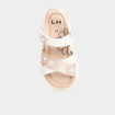 Sandales c&eacute;r&eacute;monie brides fleurs blanc b&eacute;b&eacute; fille