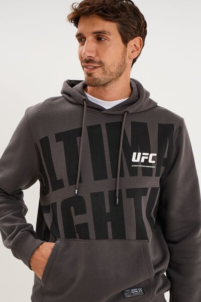 Sweat hoodie 1 poche &agrave; capuche UFC noir homme