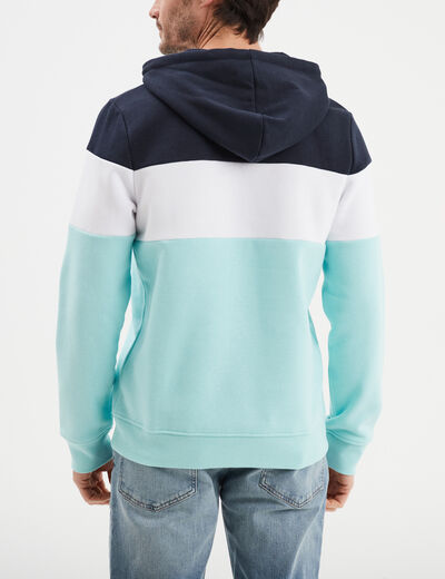 Sweat à capuche hoodie Creeks bleu turquoise homme