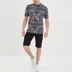 Bermuda droit stretch 5 poches coton noir homme