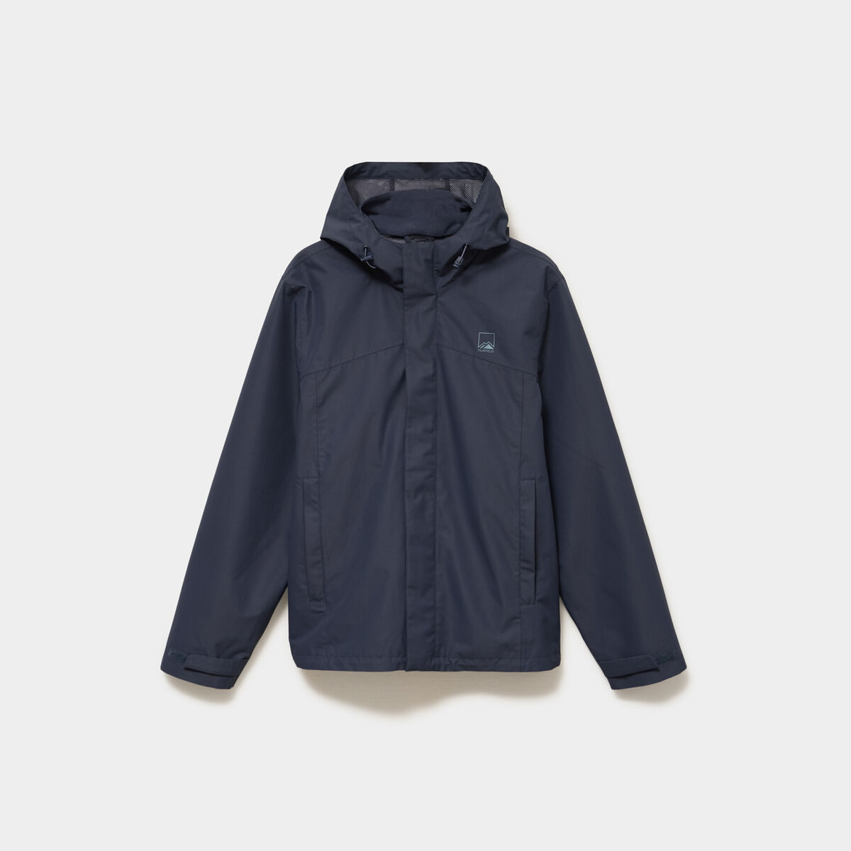 Blouson coupe-vent imperm&eacute;able &agrave; capuche bleu fonc&eacute; homme