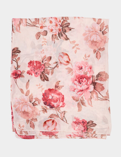 Foulard avec motif rouge femme