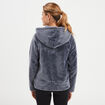 Veste de pyjama effet polaire bleu gris femme