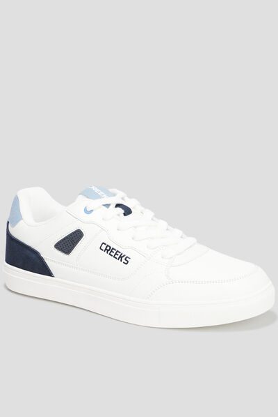 Tennis basses à lacets Creeks Tebo blanc homme