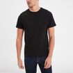 T-shirt droit en coton manches courtes noir homme