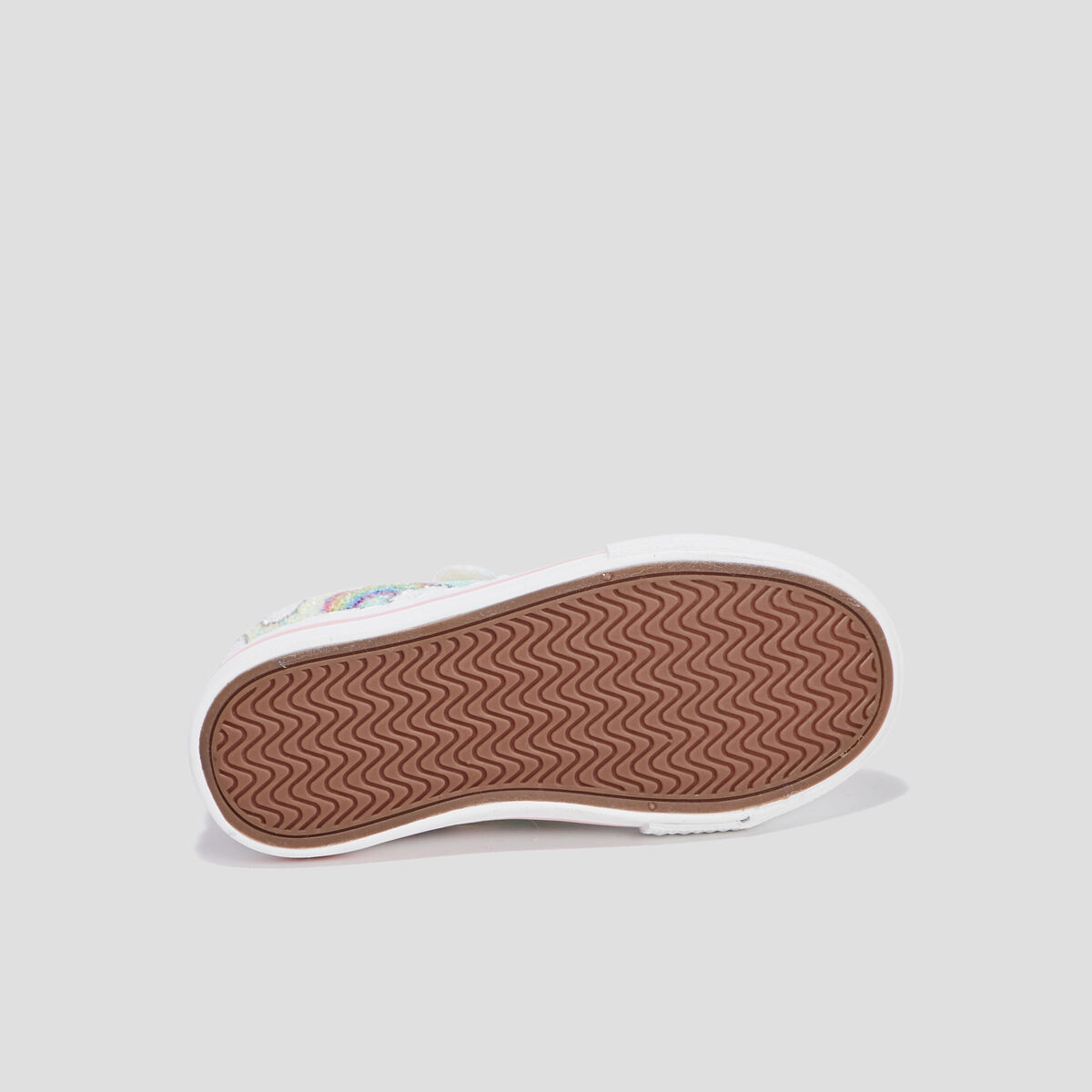 Tennis en toile à scratchs pailletées multicolore fille