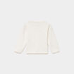 Gilet manches longues boutonn&eacute; blanc b&eacute;b&eacute; fille