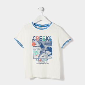 t shirt manches courtes creeks ivoire garcon T-shirt manches courtes Creeks ivoire garçon