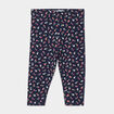 Legging taille &eacute;lastiqu&eacute;e coton bleu marine b&eacute;b&eacute; fille