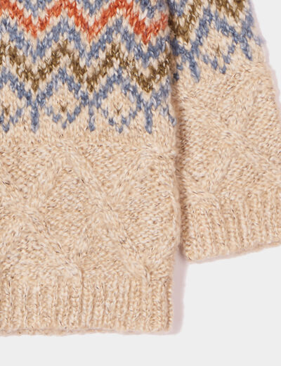 Pull boutonné à l'épaule Creeks blanc bébé garçon