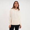 Sweat hoodie molleton &agrave; capuche sable femme